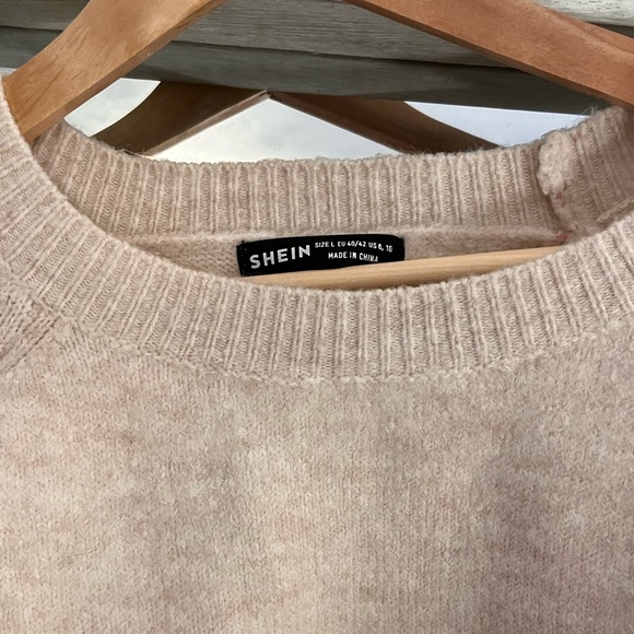 SHEIN tri colored sweater, size large, barely worn - Picture 2 of 2